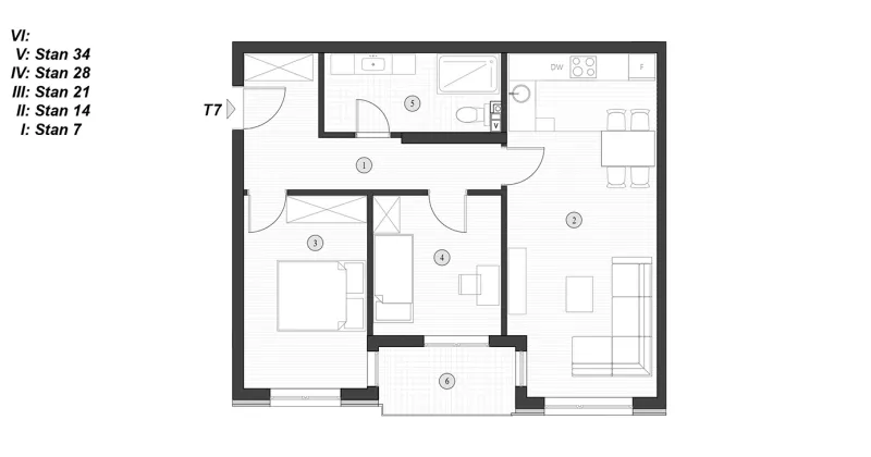 Dvosoban stan Tip 7